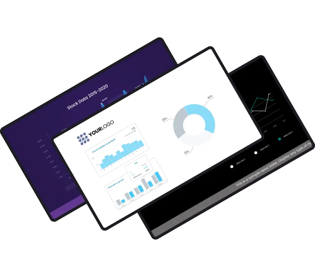 digital signage dashboard sjabloon