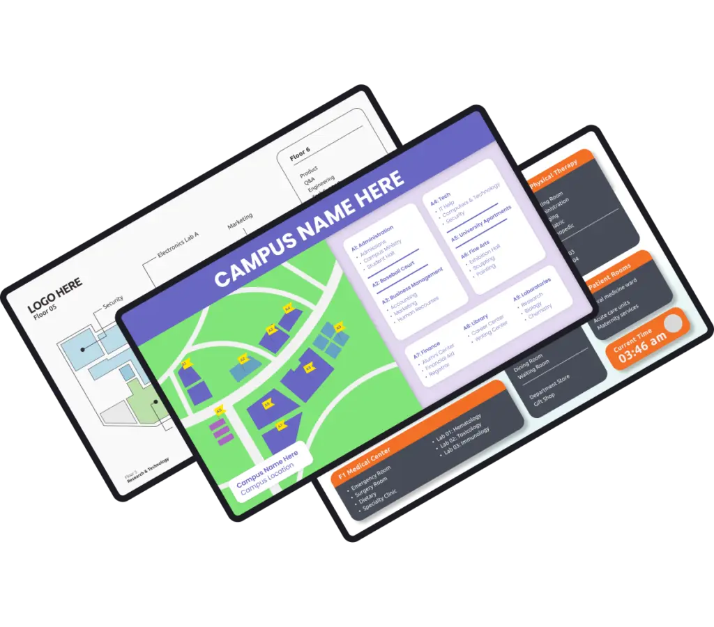 digital signage wayfinding gratis sjablonen